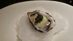 Kusshi oyster, Fennel puree, caviar